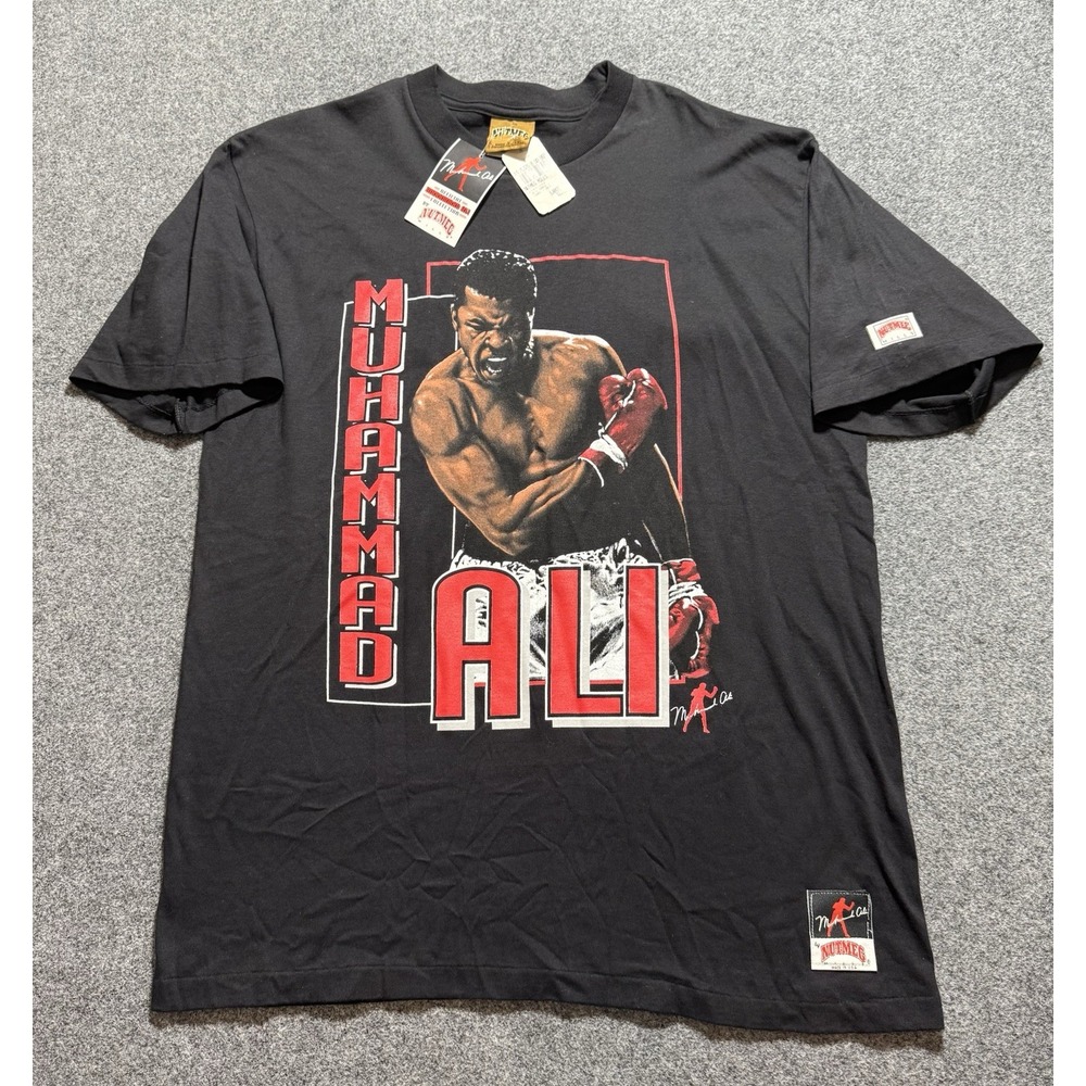 NWT Muhammad Ali Vintage Boxing t-shirt Nutmeg‎ 1990s Caricature Large NOS